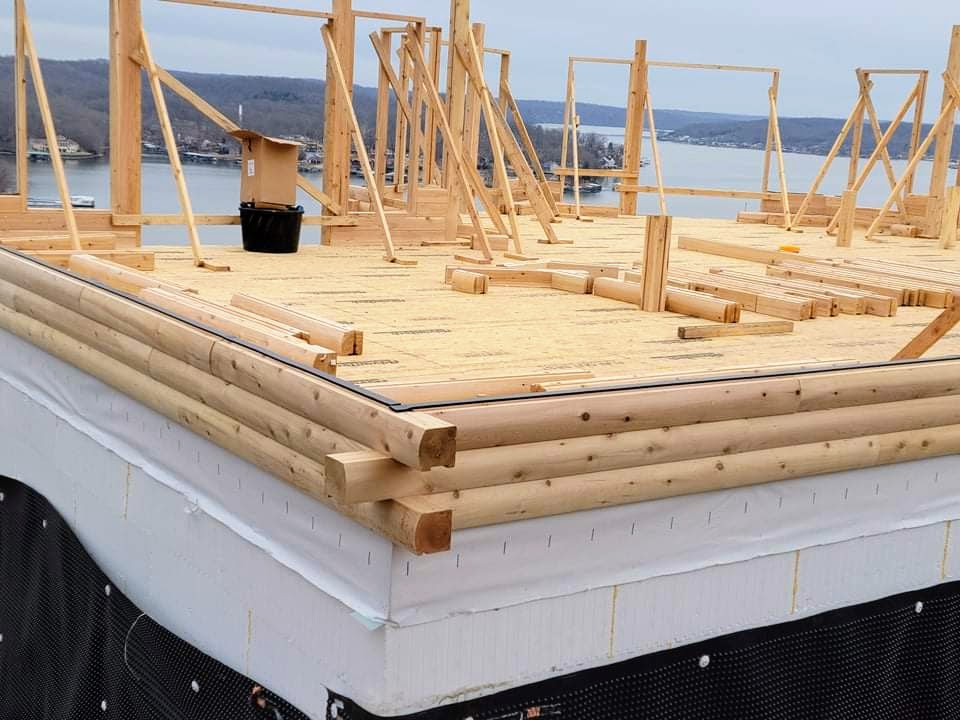 Widdowson log home construction photo 9