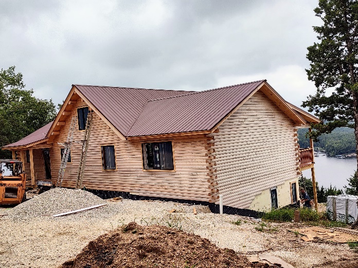 Widdowson log home construction photo 17