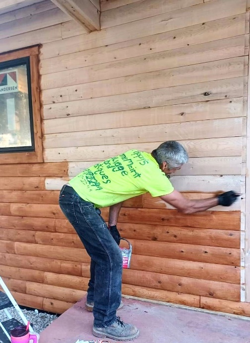 Widdowson log home construction photo 20