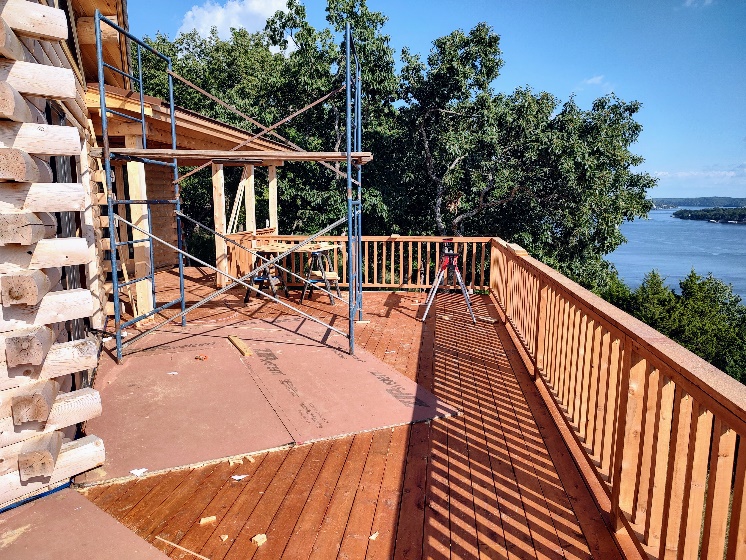 Widdowson log home construction photo 21